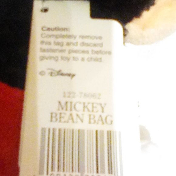 Disney Parks Mickey Mouse Bean Bag Authentic Original 11" Plush (K9) - Picture 3 of 4